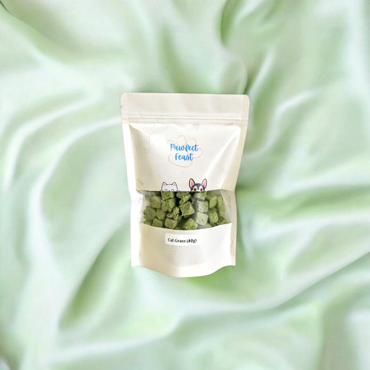 Freeze-dried catgrass cubes for cats, 80g bag, Pawfect Feast