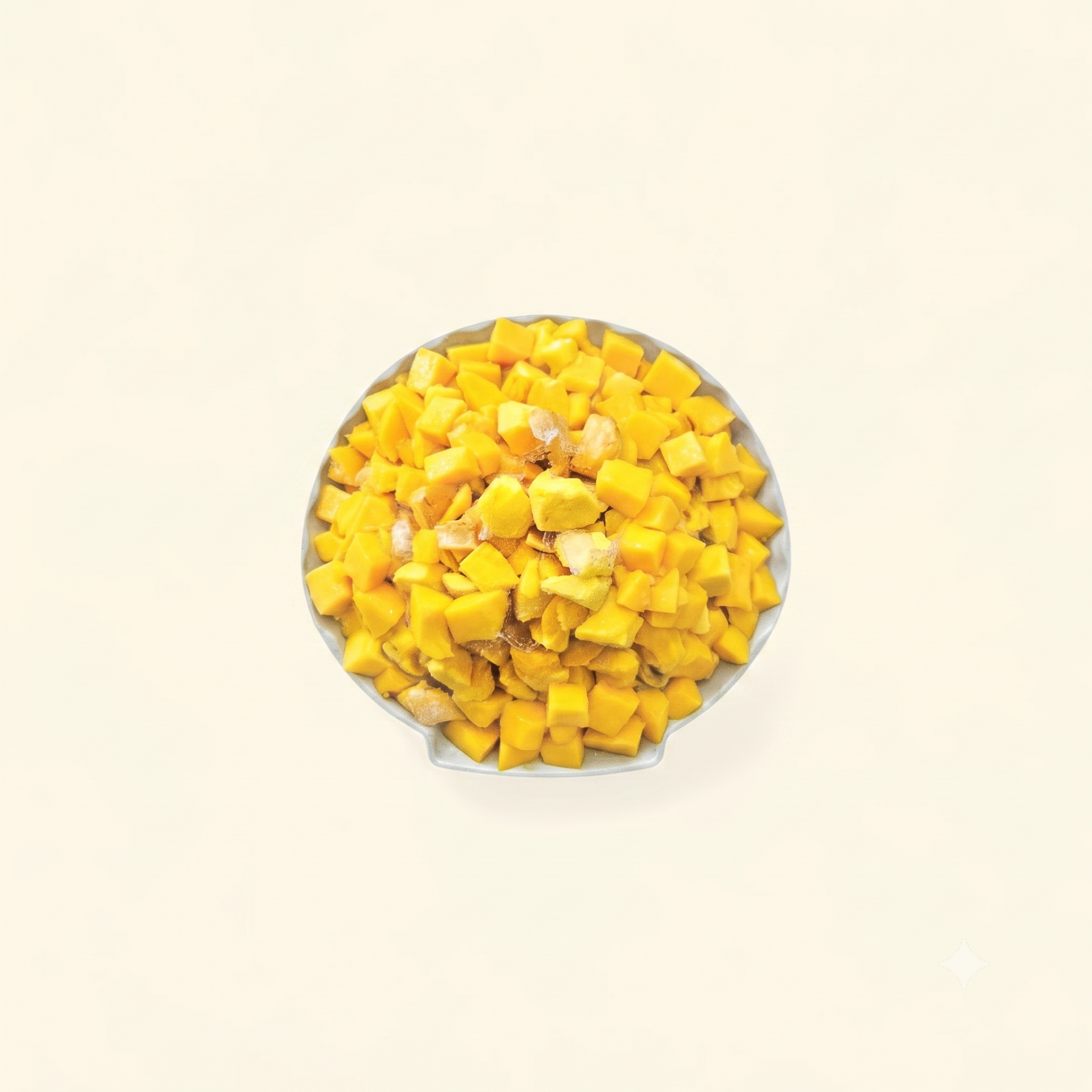 Freeze-dried egg yolk cubes shown loose, natural coat and skin supplement