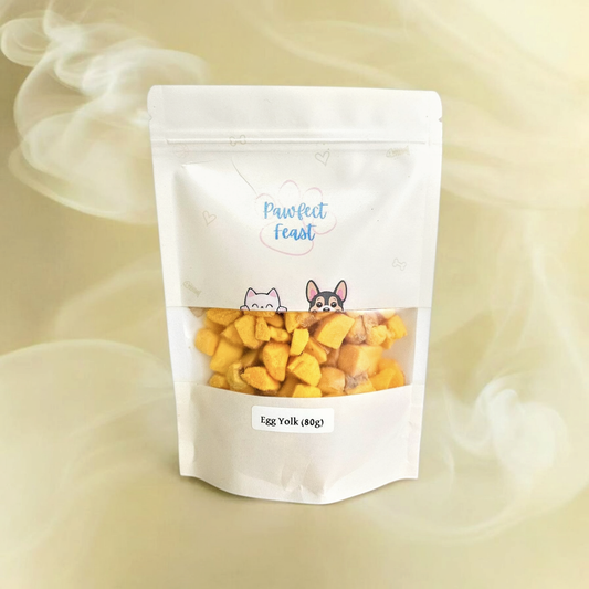 Freeze-dried egg yolk cubes for dogs and cats, 80g bag, Pawfect Feast